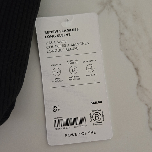 NWT Athleta Renew Seamless Long Sleeve - Picture 3 of 6